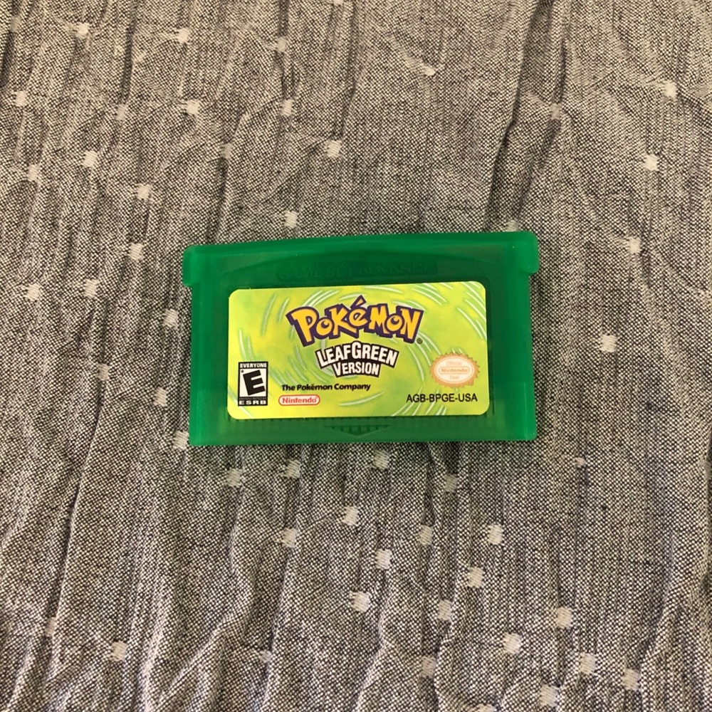 Pokémon Leaf Green Version GBA Game with case